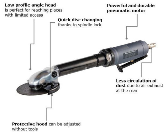 ABACABAC Long Neck Angle Grinder PRO Air Tools